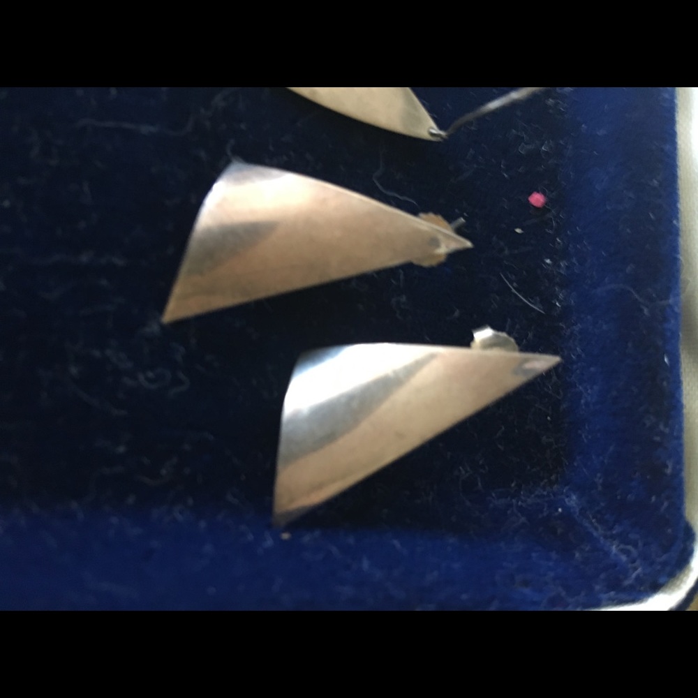 Real silver earrings .925 silver for pierced ears